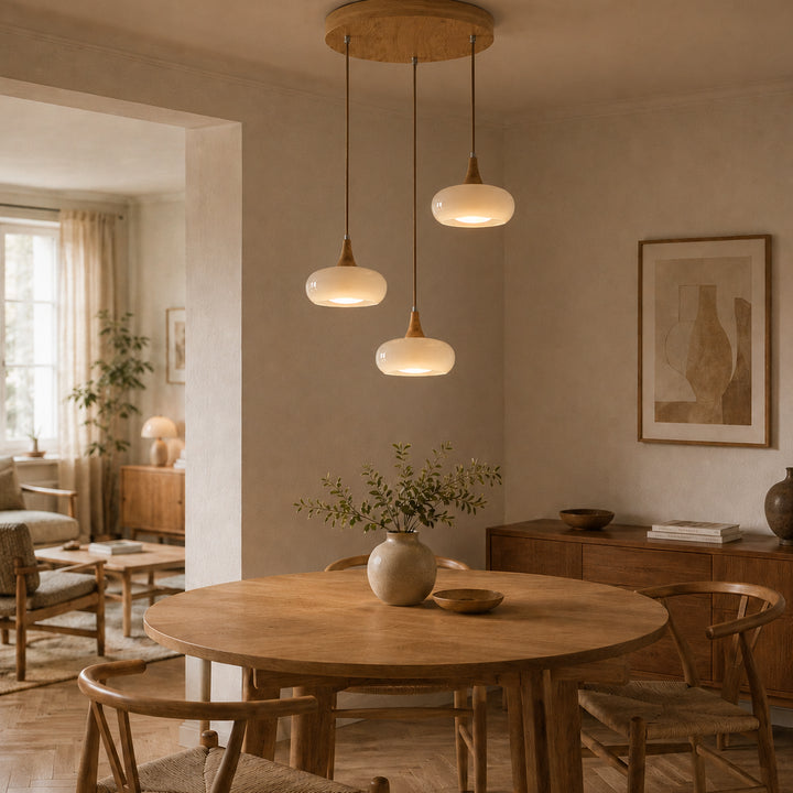 Averlo Three Headed Disc Chandeliers 9