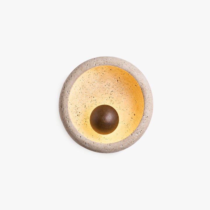  Averune Round Travertine Wall Lamp 9