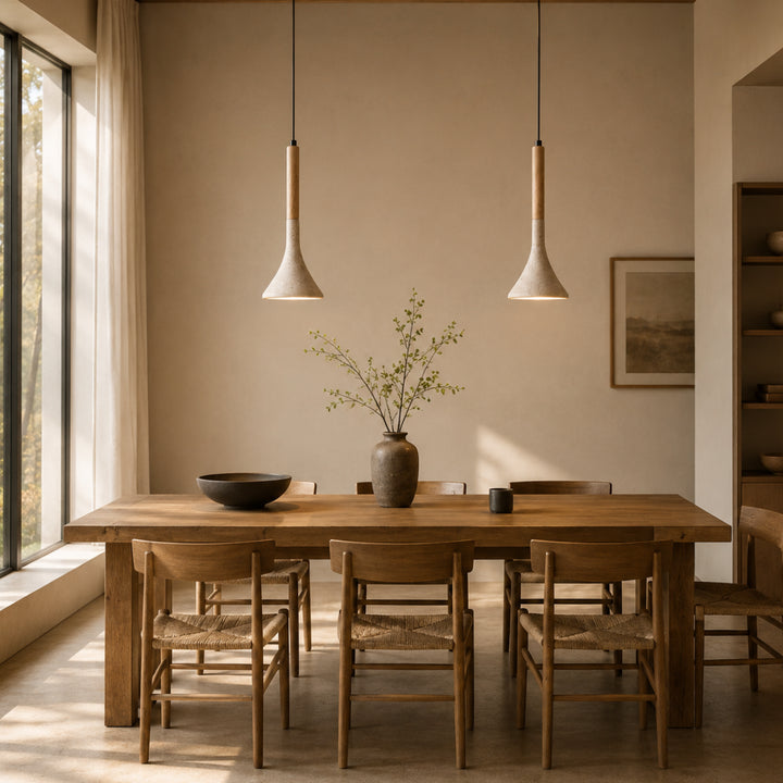 Avori Travertine Cone Pendant Light 2