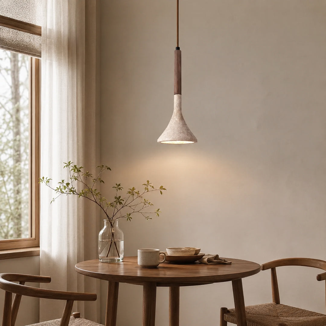 Avori Travertine Cone Pendant Light 3