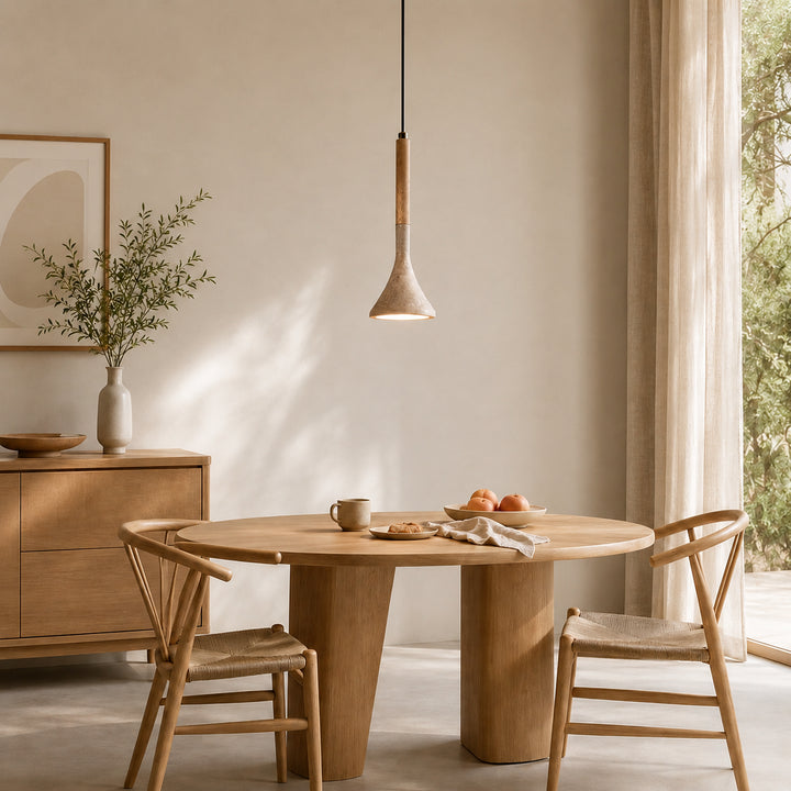 Avori Travertine Cone Pendant Light 4