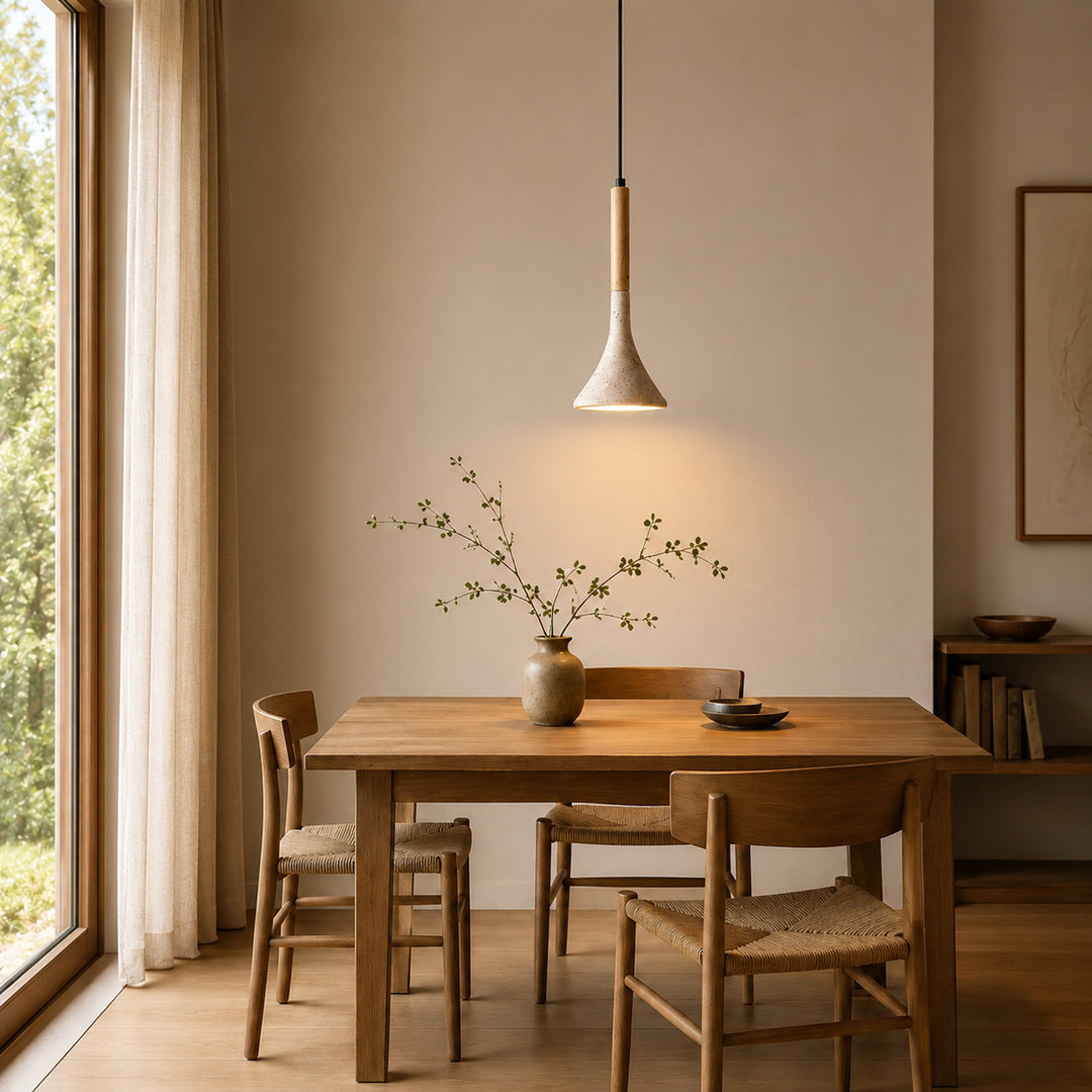 Avori Travertine Cone Pendant Light 6