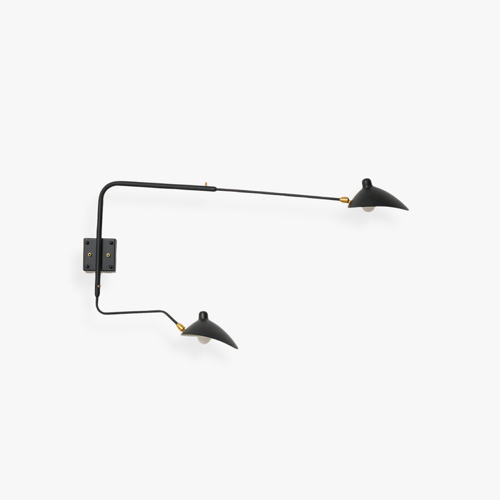 Axiale Schwenkarm-Wandleuchte – 2-flammig