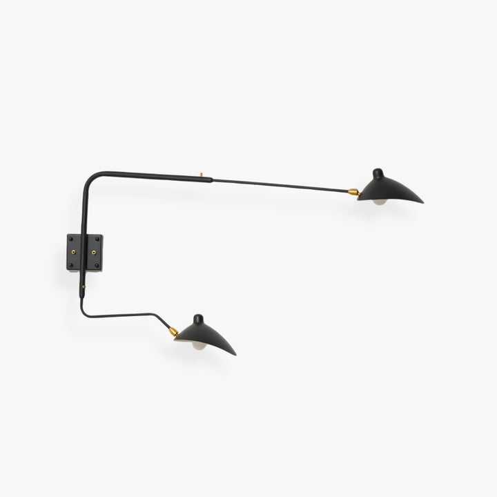 Axiale Schwenkarm-Wandleuchte – 2-flammig