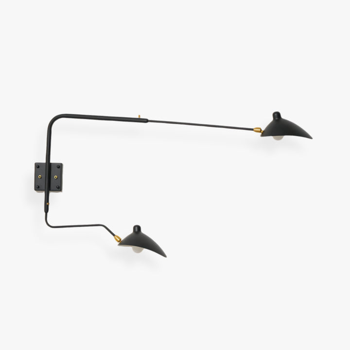 Axiale Schwenkarm-Wandleuchte – 2-flammig