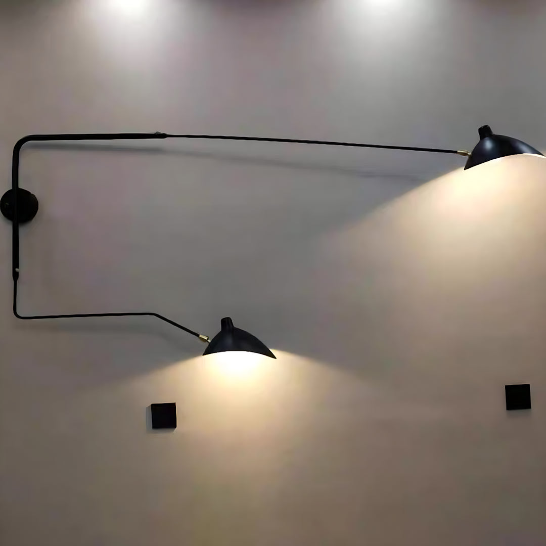 Axiale Schwenkarm-Wandleuchte – 2-flammig