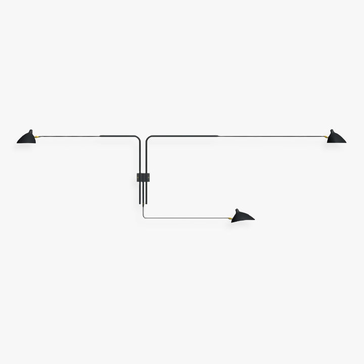 Axiale Schwenkarm-Wandleuchte – 3-flammig