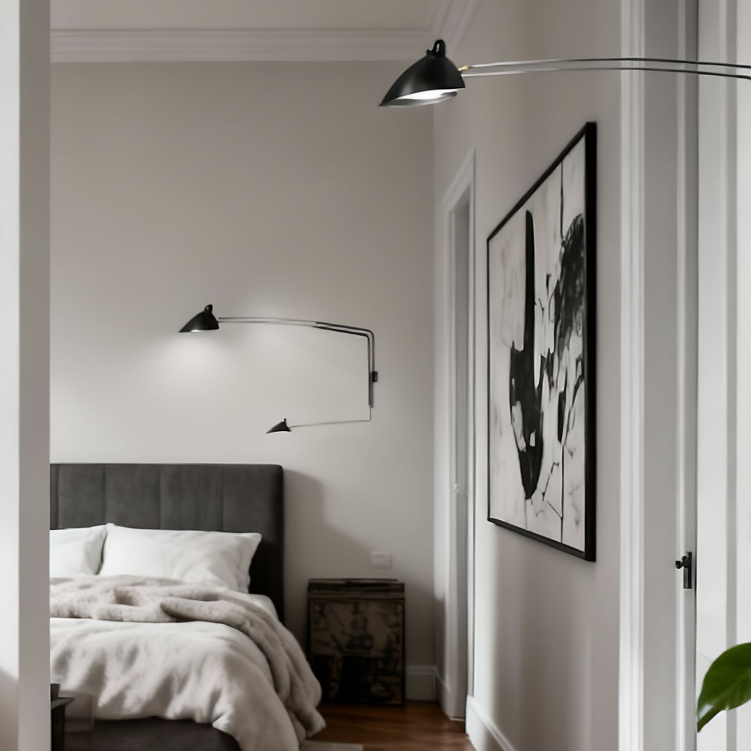 Axiale Schwenkarm-Wandleuchte – 3-flammig