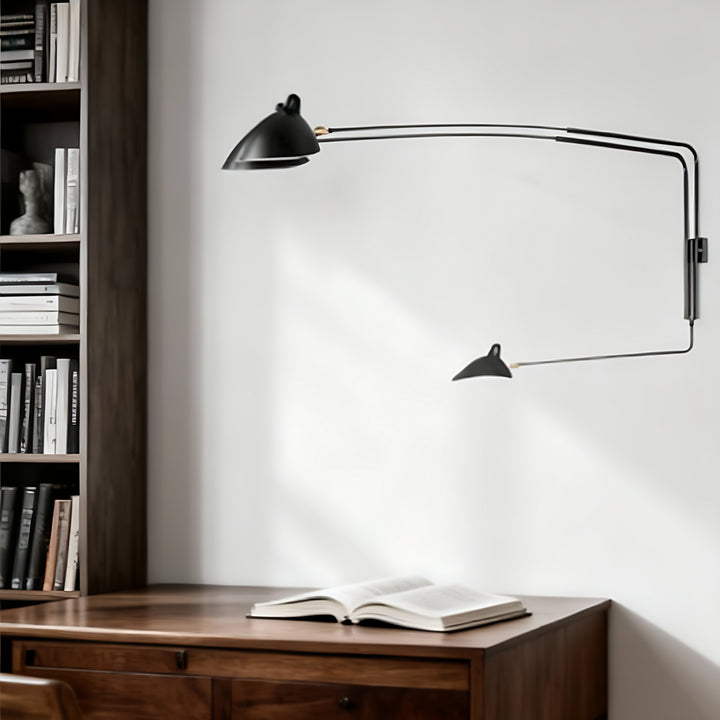 Axiale Schwenkarm-Wandleuchte – 3-flammig