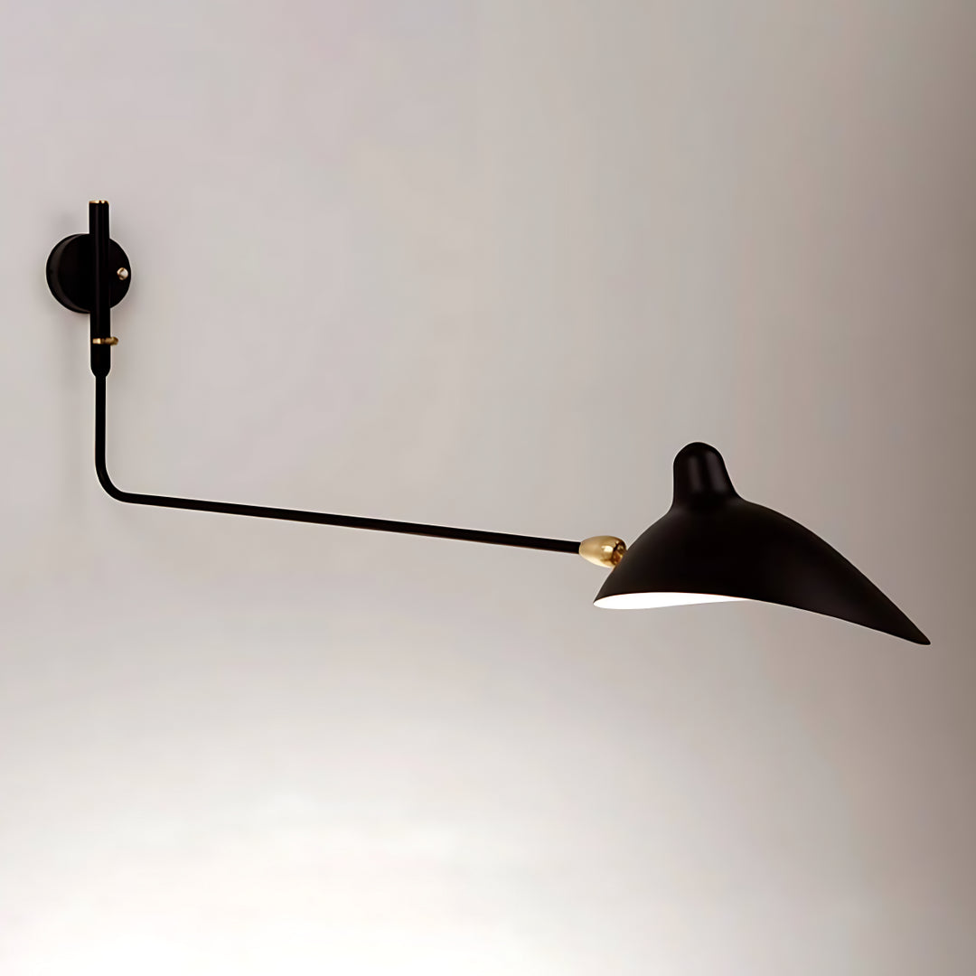 Axiale Schwenkarm-Wandleuchte