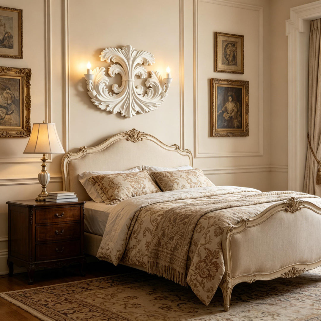 Baroque Blossom Plaster Wall Lamp 10