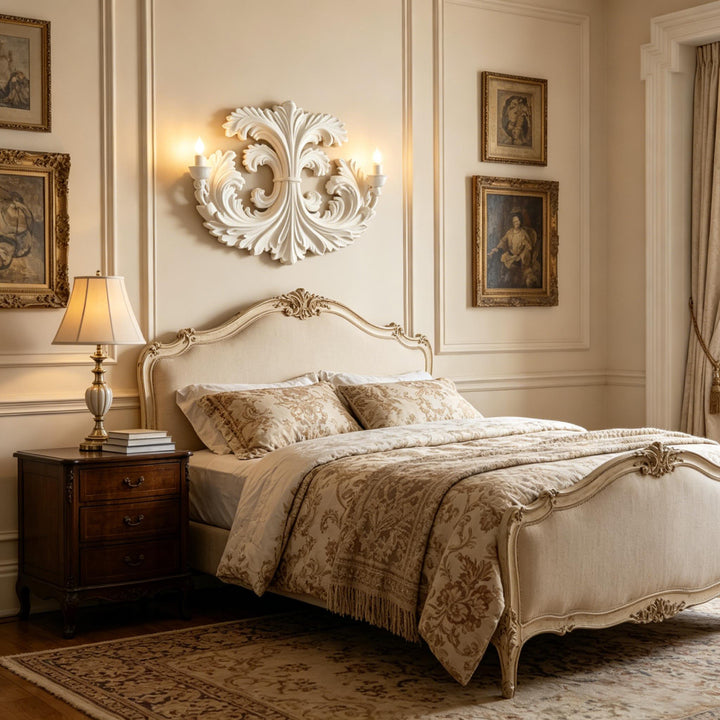 Baroque Blossom Plaster Wall Lamp 10
