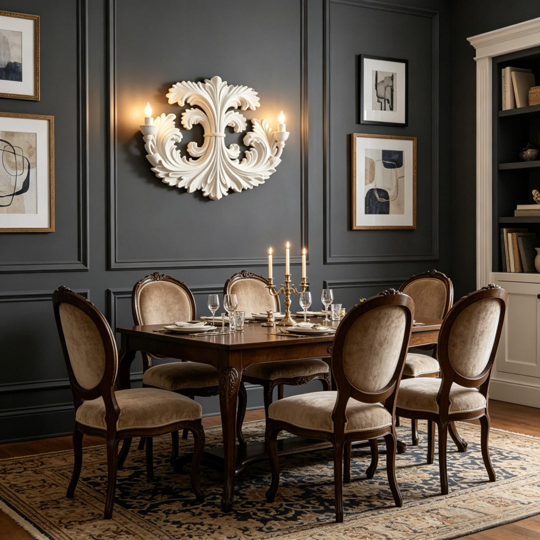 Baroque Blossom Plaster Wall Lamp 11