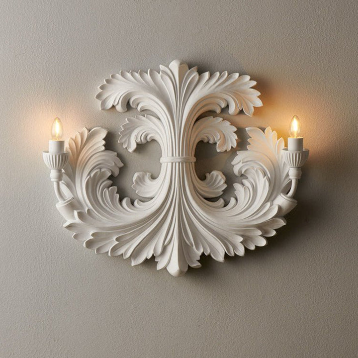 Baroque Blossom Plaster Wall Lamp 16