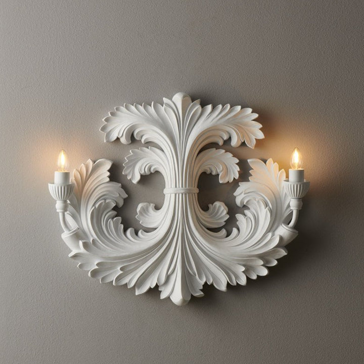Baroque Blossom Plaster Wall Lamp 2