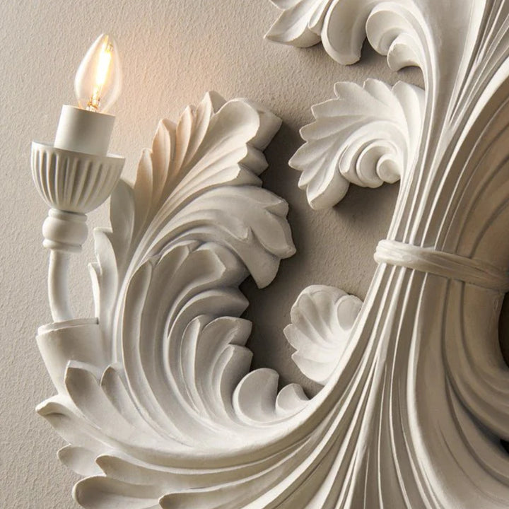 Baroque Blossom Plaster Wall Lamp 3