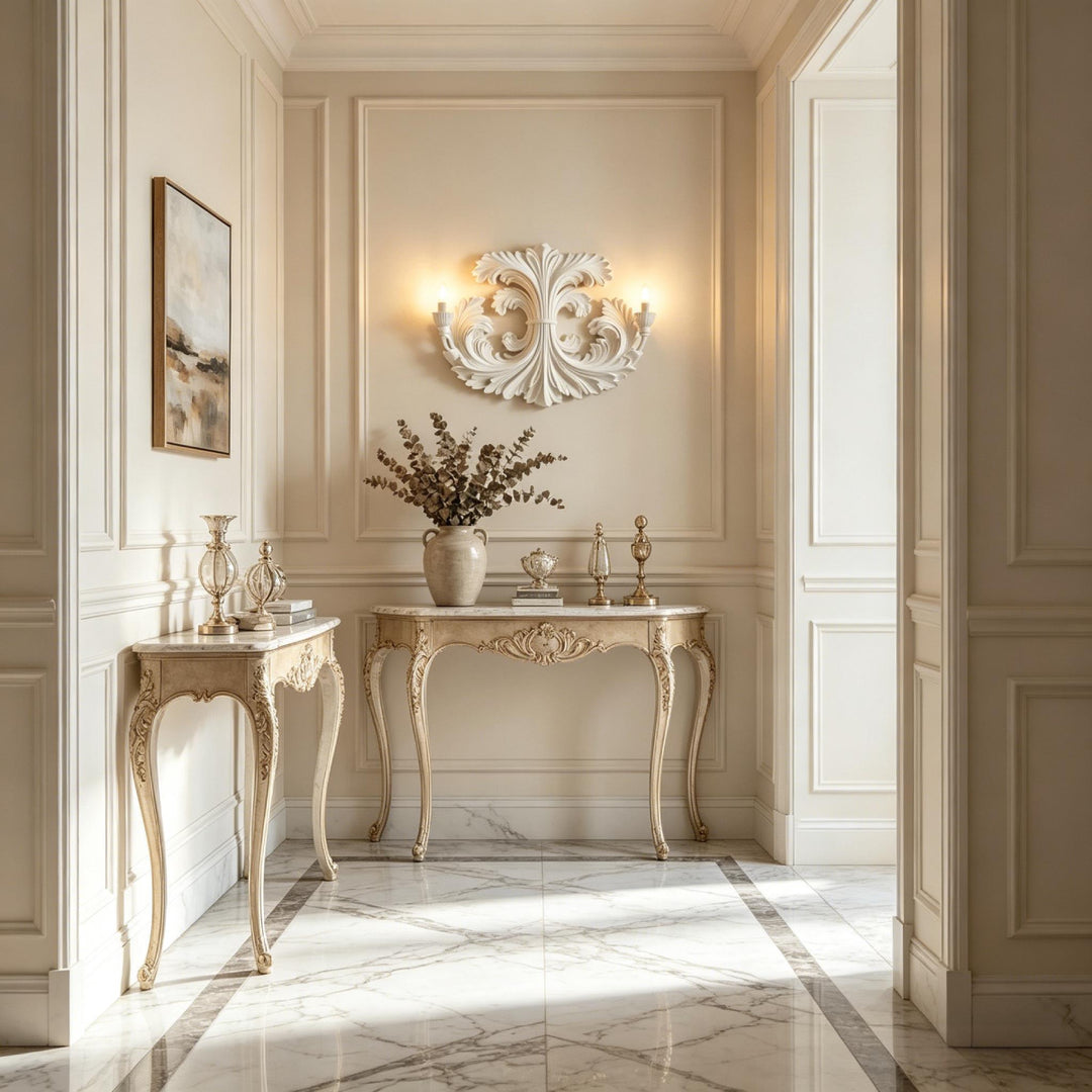 Baroque Blossom Plaster Wall Lamp 7
