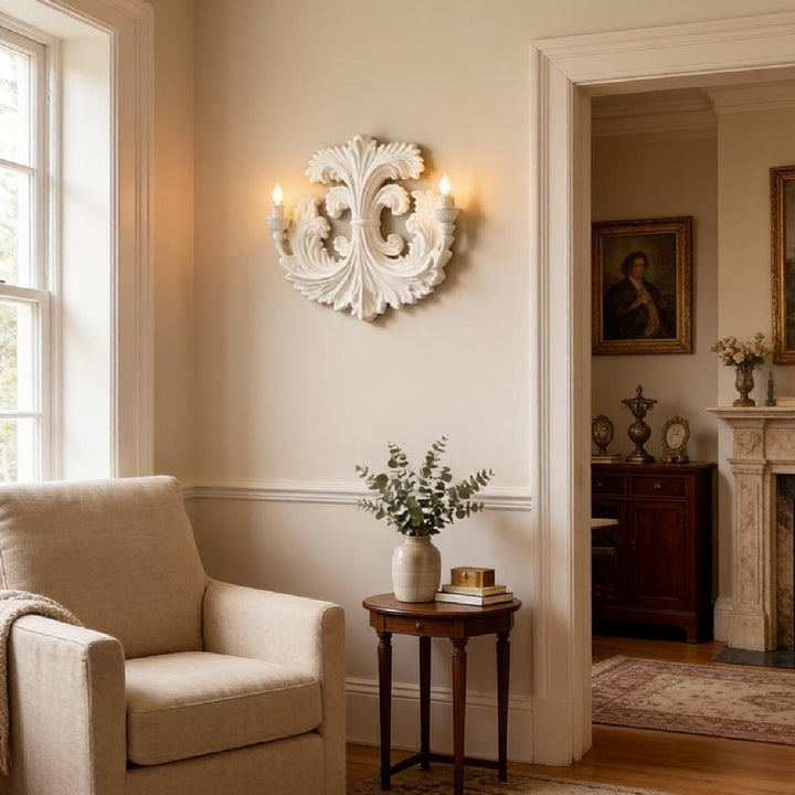Baroque Blossom Plaster Wall Lamp 8