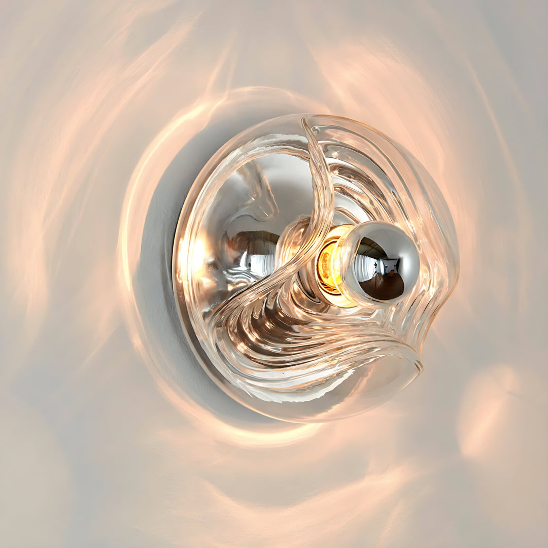 Bauhaus Wellenförmige Wandleuchte