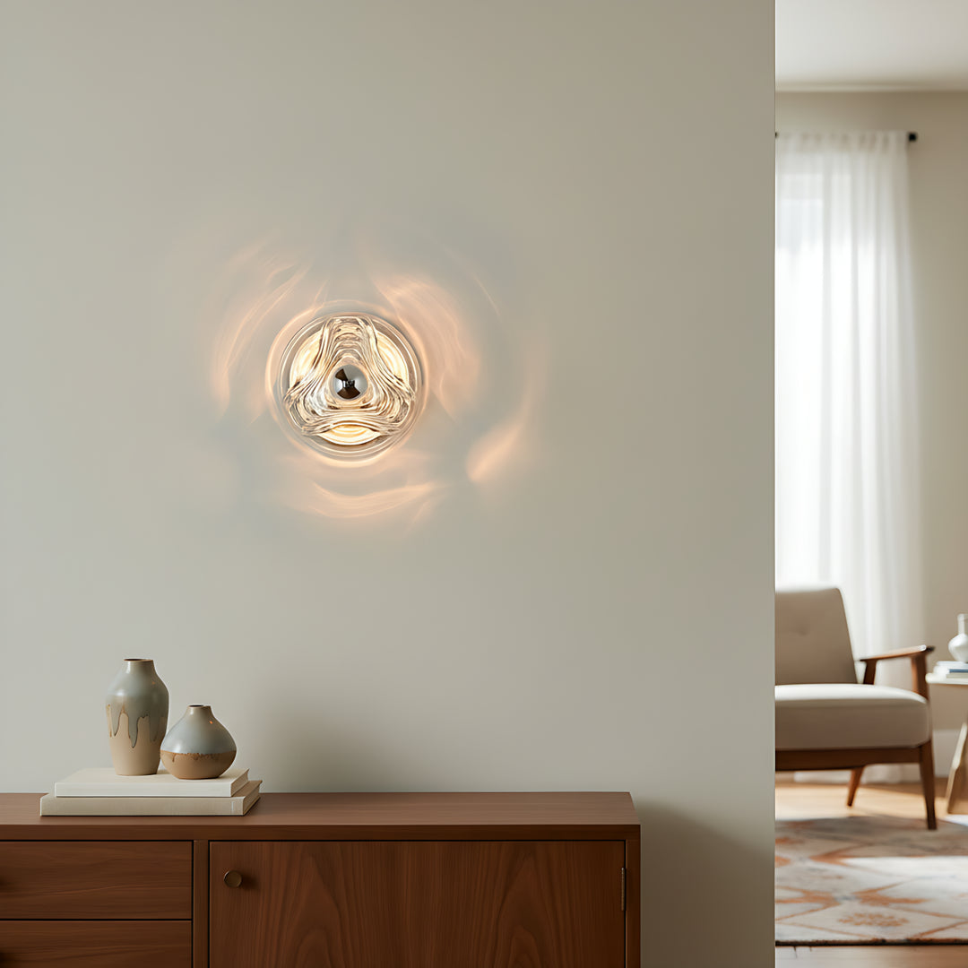 Bauhaus Wellenförmige Wandleuchte