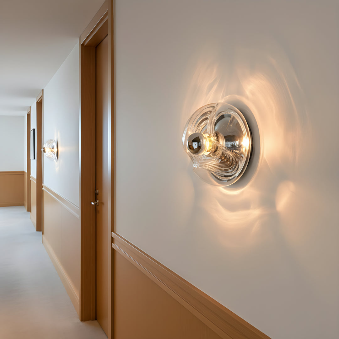Bauhaus Wellenförmige Wandleuchte