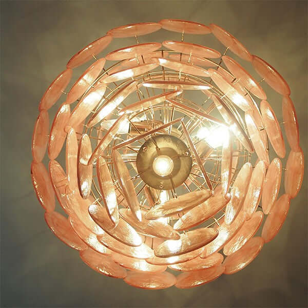 Blush Murano Glass Chandelier 10