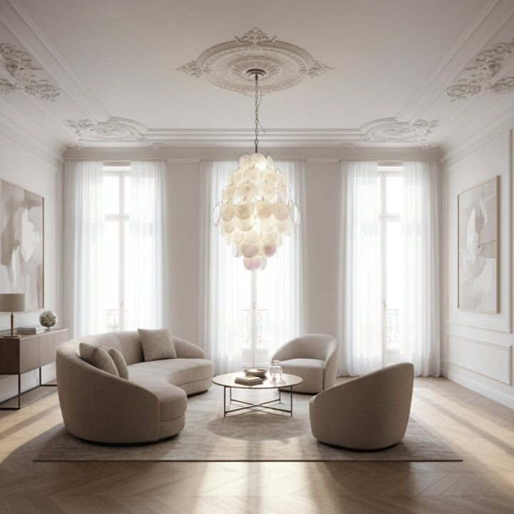 Blush Murano Glass Chandelier 6