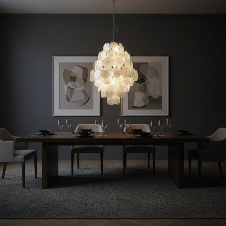Blush Murano Glass Chandelier 7