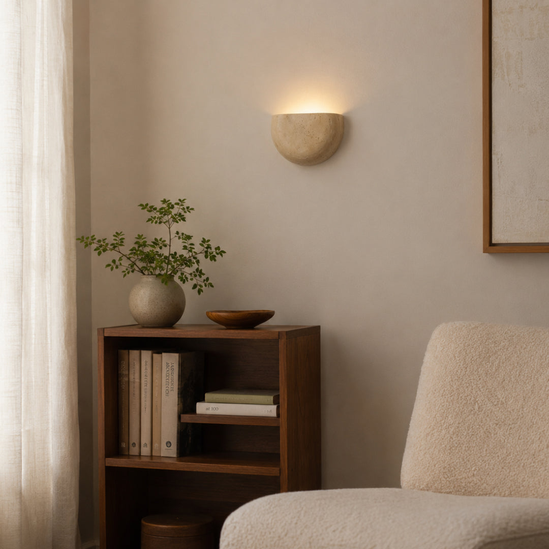 Caelvora Travertine Wall Lamp 1