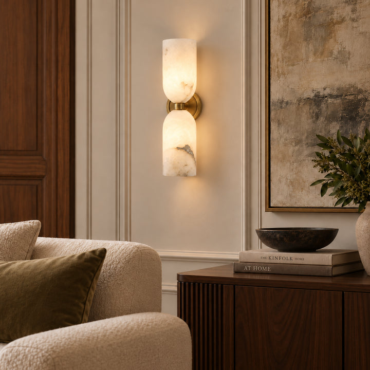 Caldris Alabaster Dual Wall Lamp 2