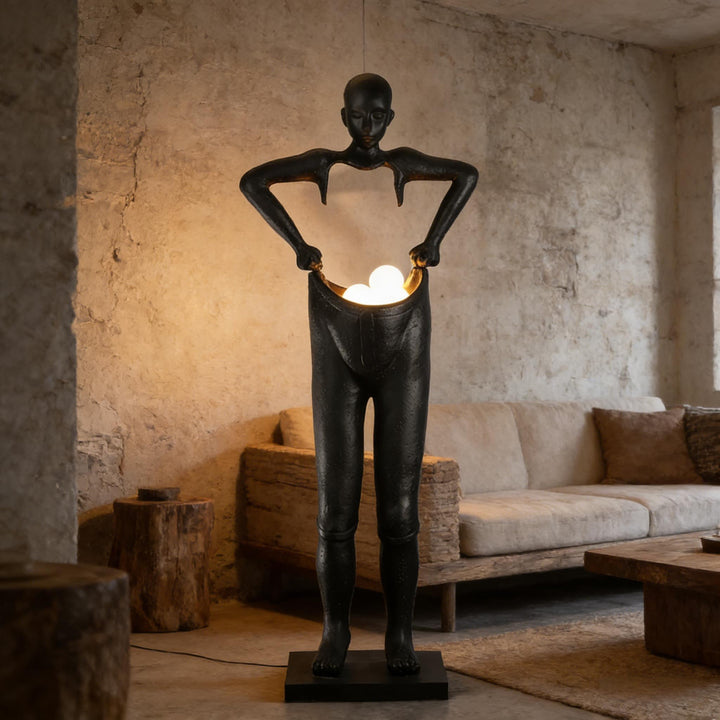 Carrying Pants Sculpture Floor Lamp 2