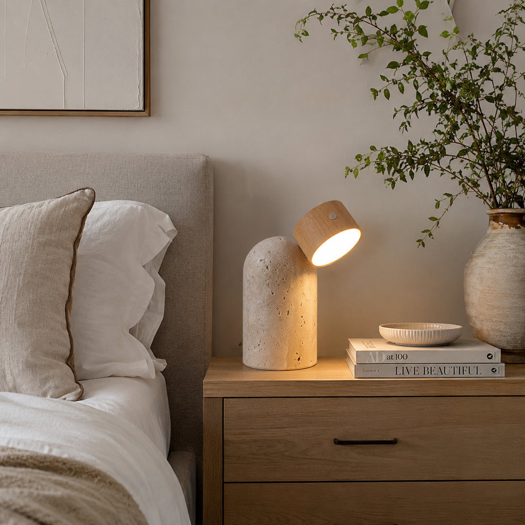 Caviren Travertine Table Lamp 1