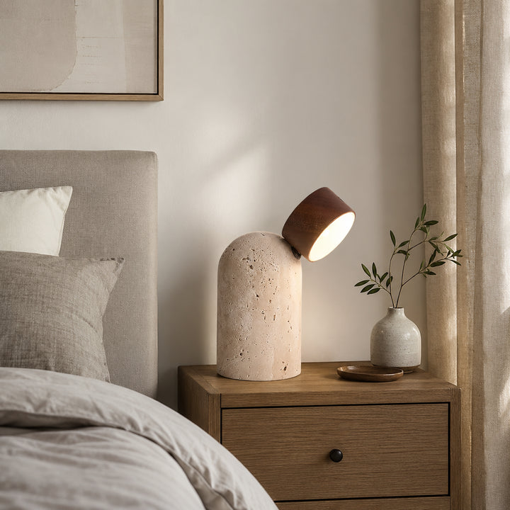Caviren Travertine Table Lamp 2