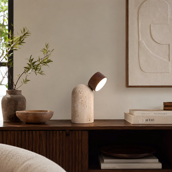 Caviren Travertine Table Lamp 3