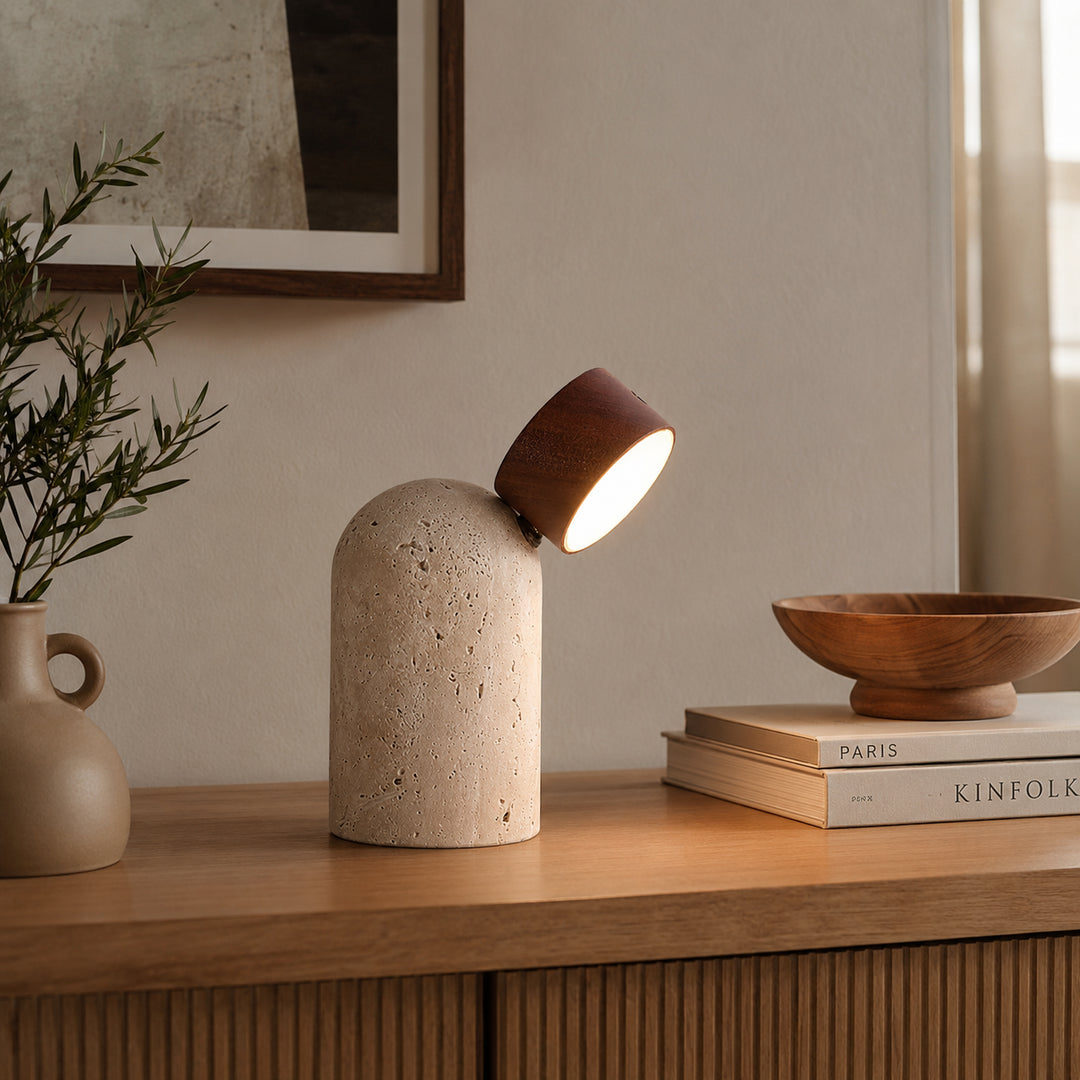 Caviren Travertine Table Lamp 5