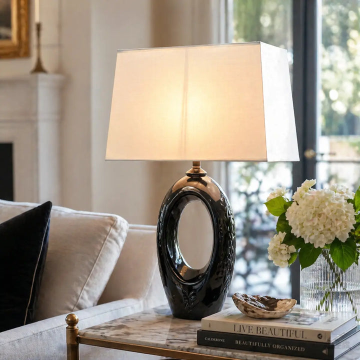 Cavo Black Ceramic Table Lamp 10