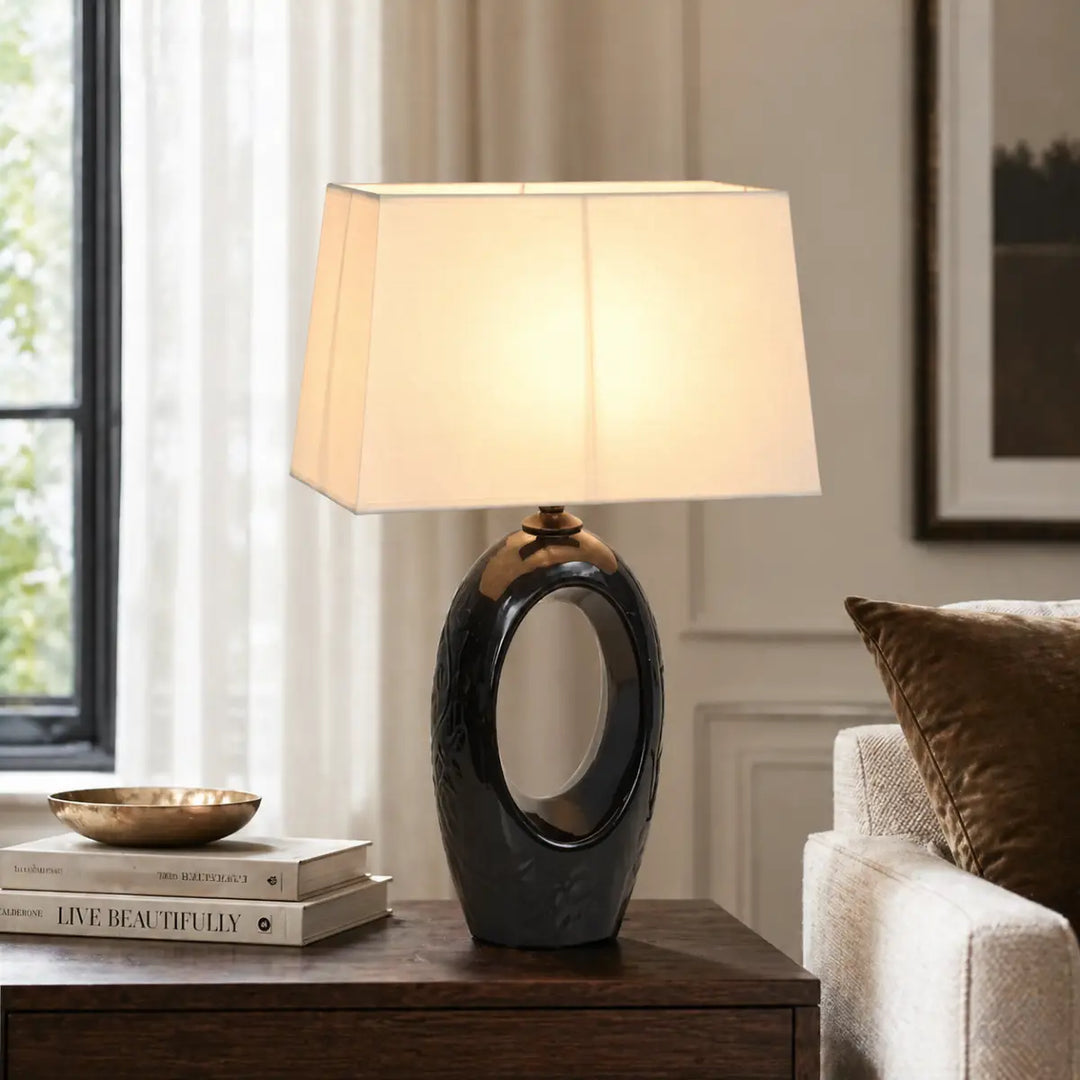 Cavo Black Ceramic Table Lamp 11