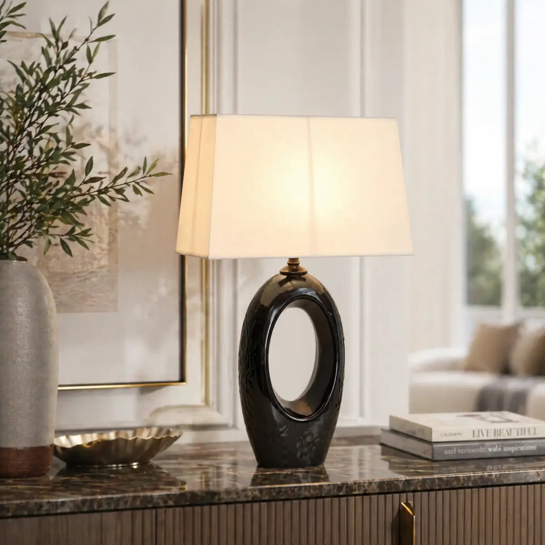 Cavo Black Ceramic Table Lamp 3