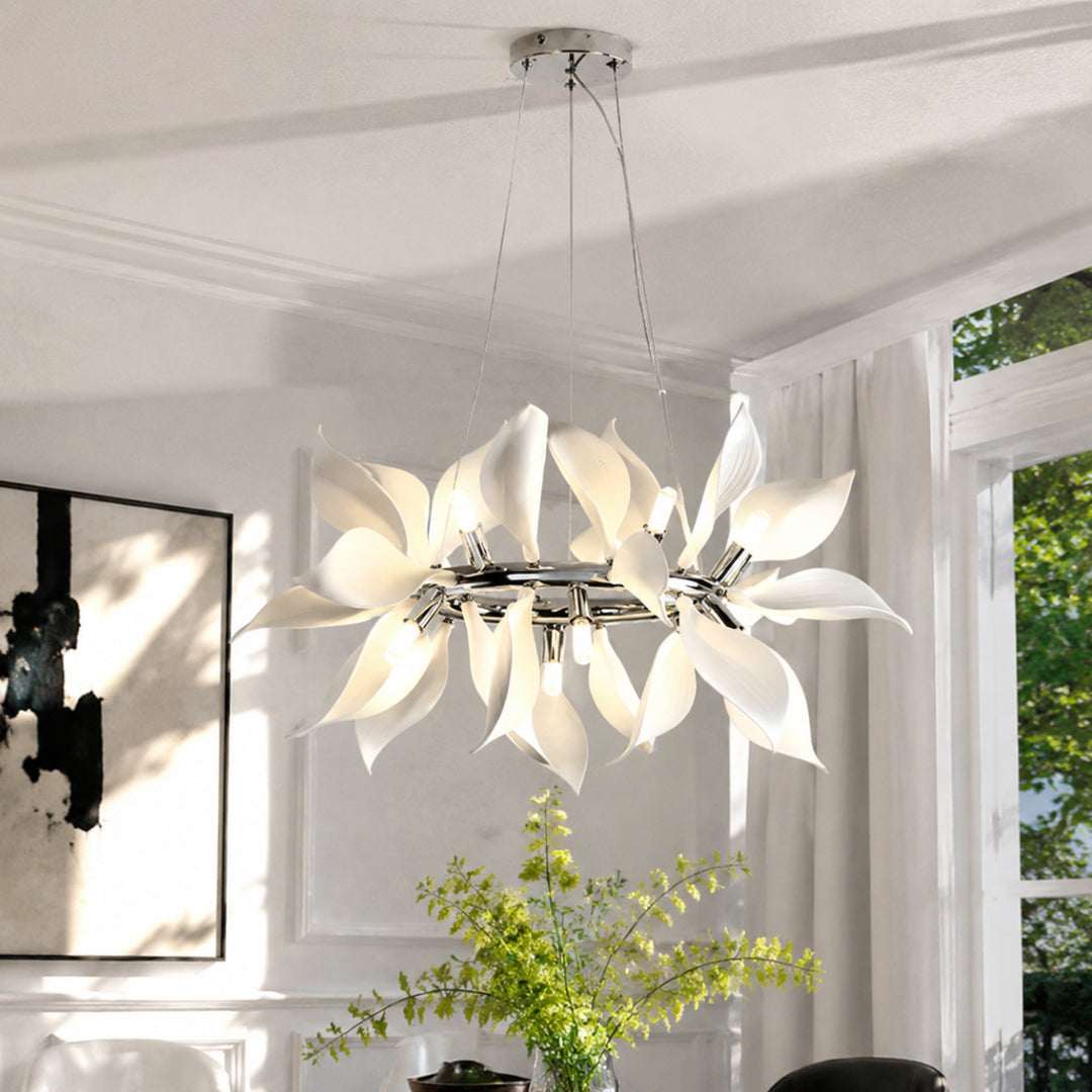 Ceramic Floral Petal Chandelier 9