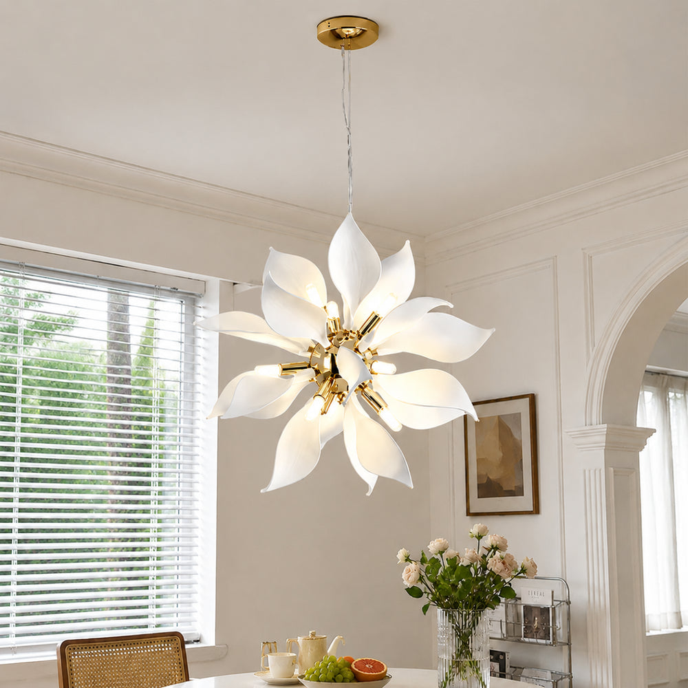 Ceramic Lotus Bloom Chandelier 1