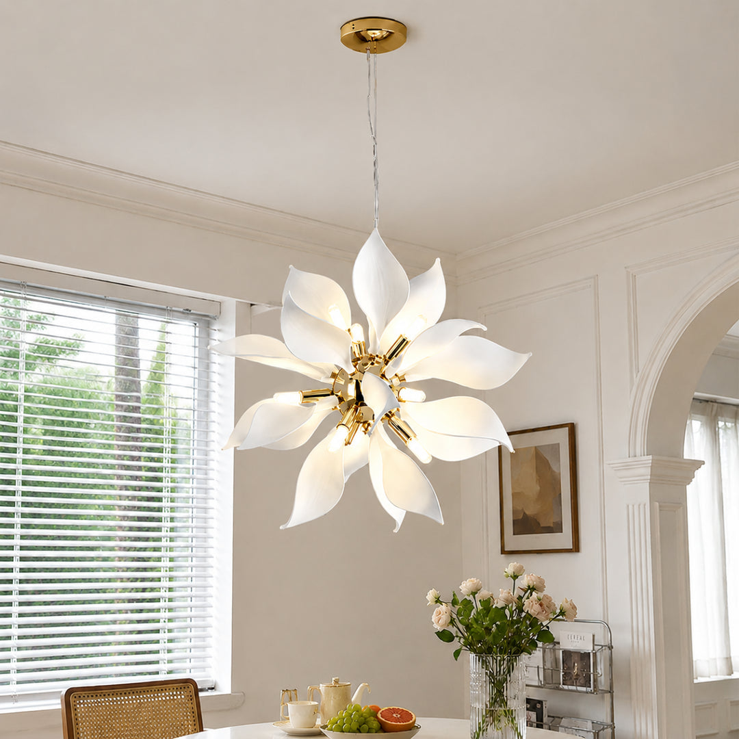 Ceramic Lotus Bloom Chandelier 1