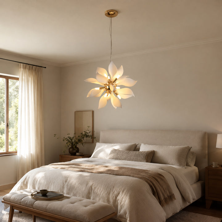 Ceramic Lotus Bloom Chandelier 10