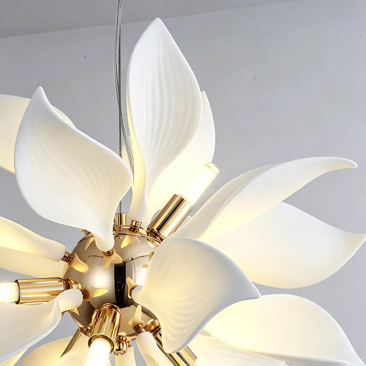 Ceramic Lotus Bloom Chandelier 11