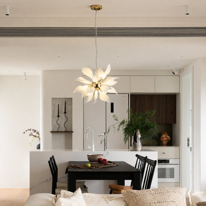 Ceramic Lotus Bloom Chandelier 4