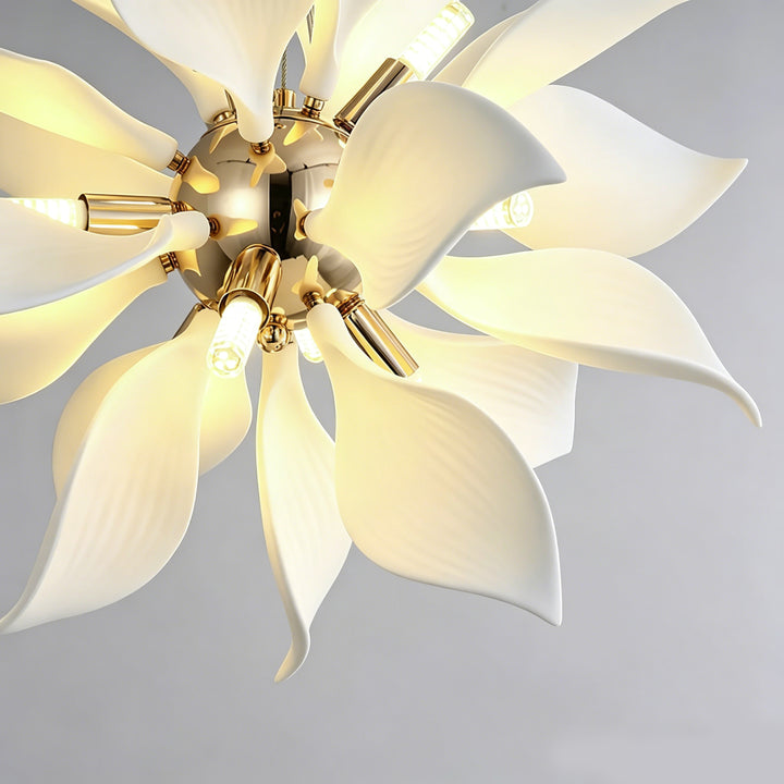 Ceramic Lotus Bloom Chandelier 5