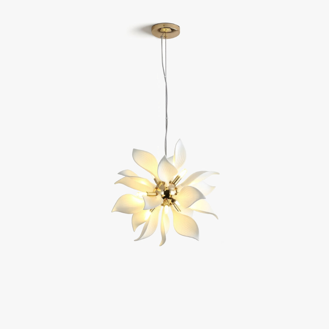 Ceramic Lotus Bloom Chandelier 8