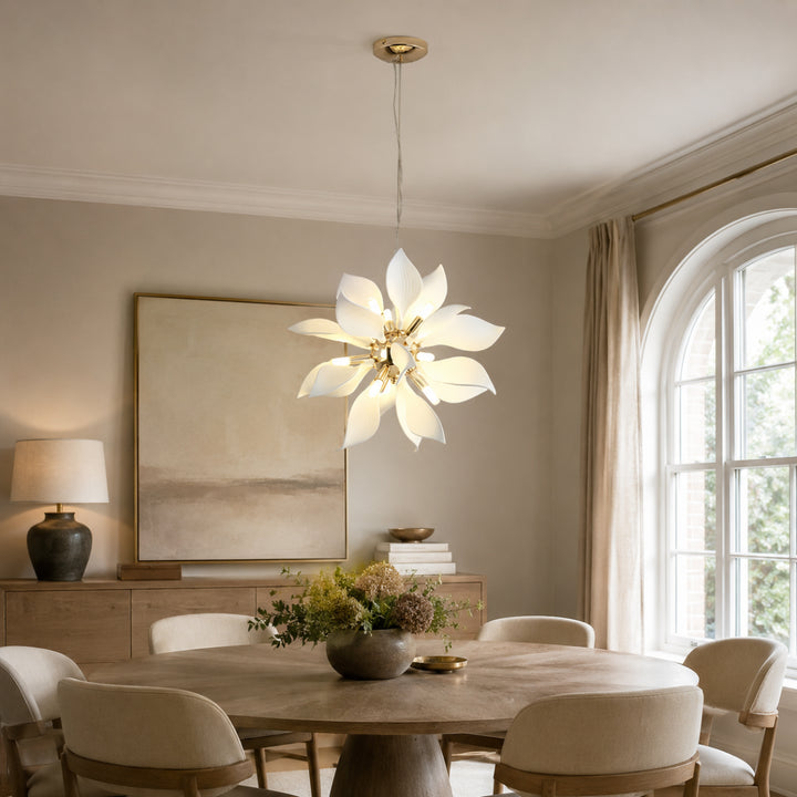 Ceramic Lotus Bloom Chandelier 9