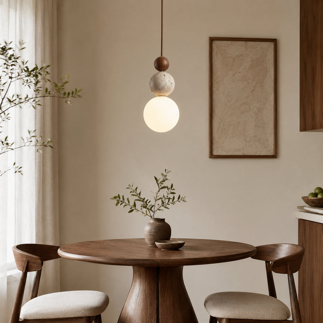 Cerlune Travertine Globe Pendant Light 5