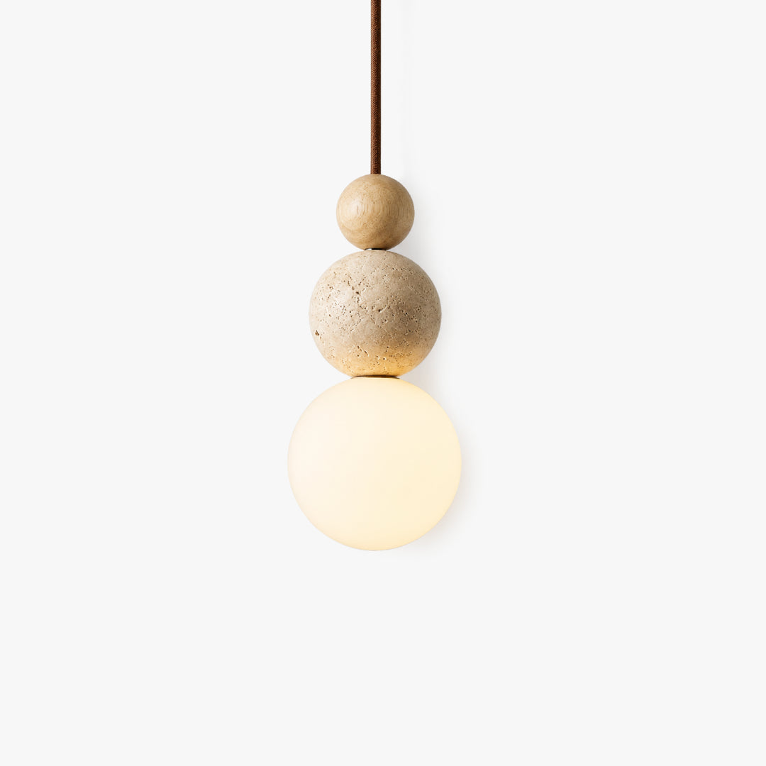 Cerlune Travertine Globe Pendant Light 7