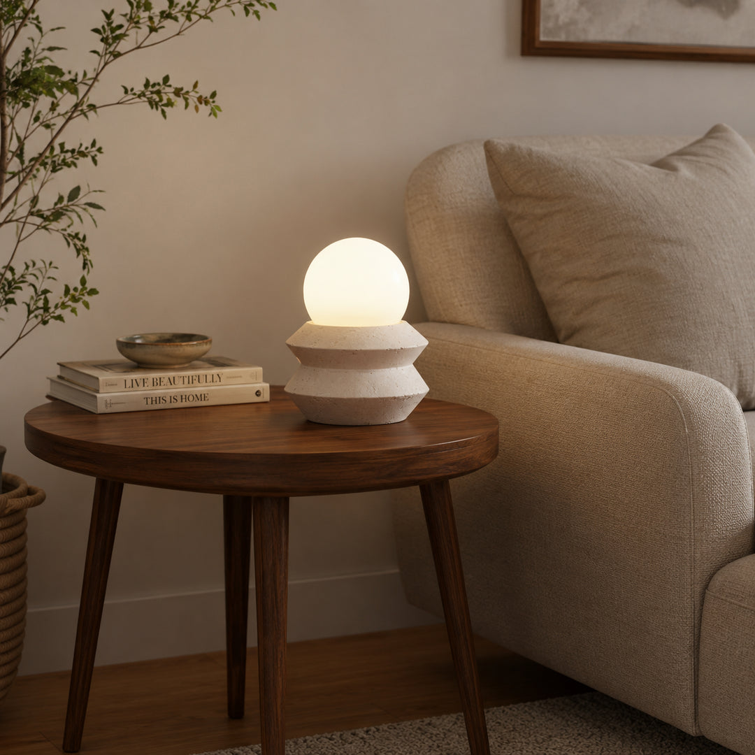 Cevrano Travertine Table Lamp 1